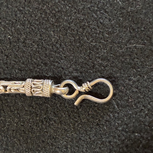 Sterling Silver Byzantine Bali Bracelet - Picture 2 of 6